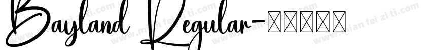 Bayland Regular字体转换
